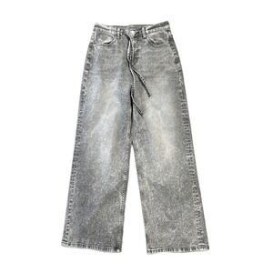 And Now This Womens High Rise Wide Leg Acid Wash Grey Jeans 26 41W223MC